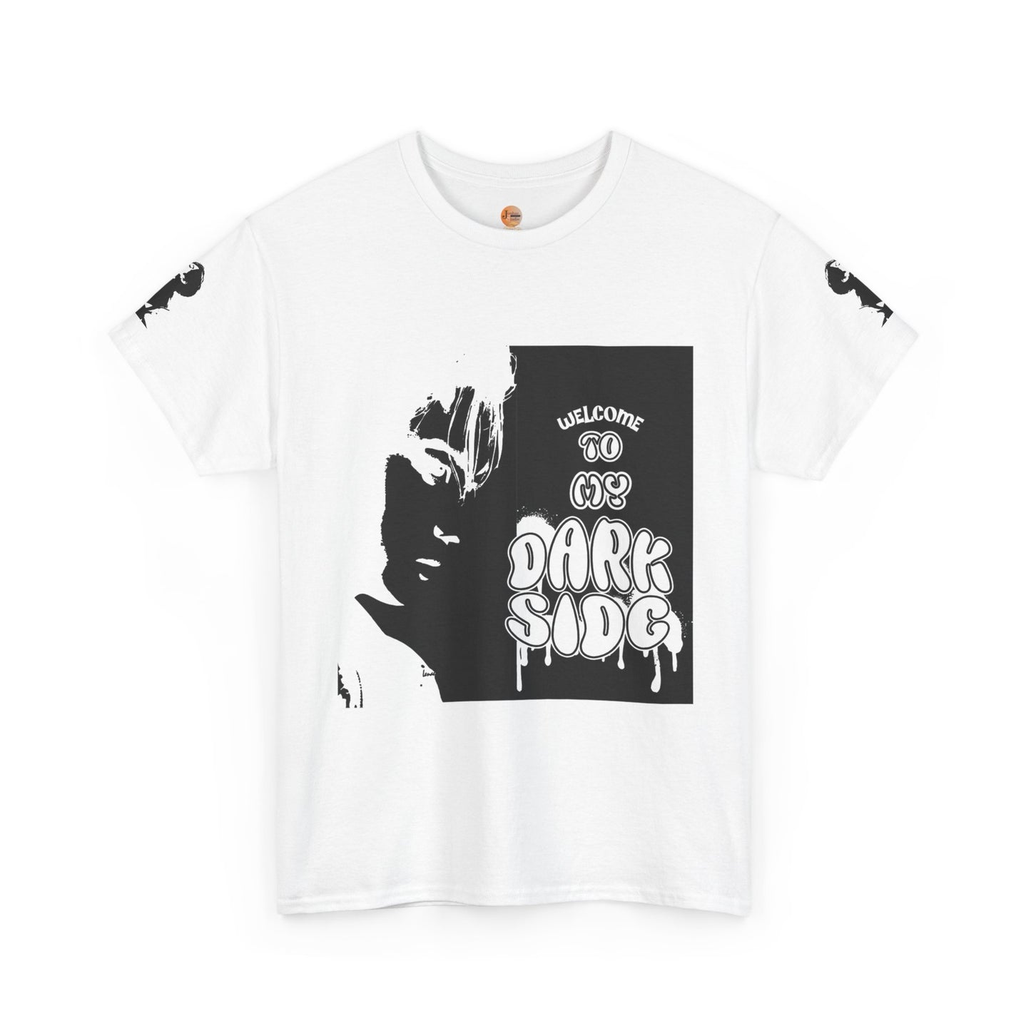 Dark Side Graphic Tee – Unisex Heavy Cotton Streetwear Shirt for Music Lovers & Trendsetters - Junhae Studio