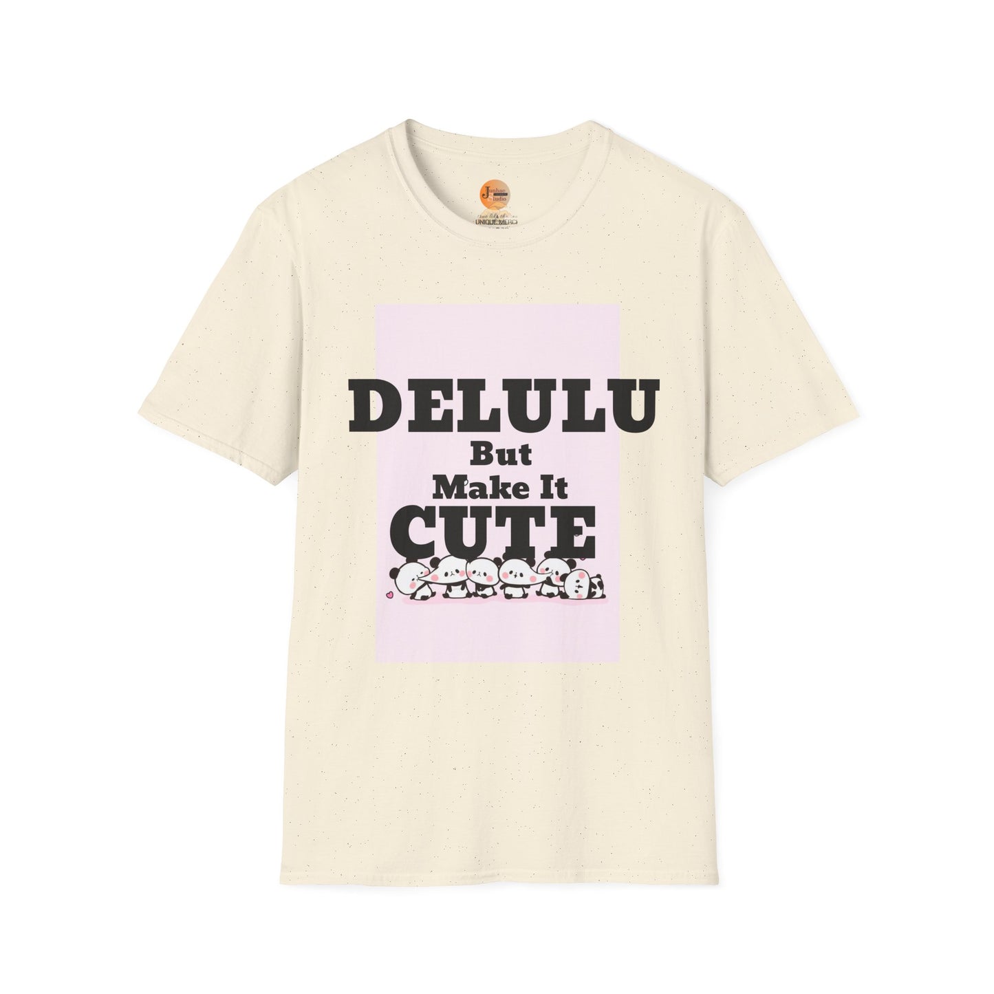 Delulu But Make It Cute – Kawaii Panda Unisex T-Shirt | Soft Aesthetic Fun Tee - Junhae Studio
