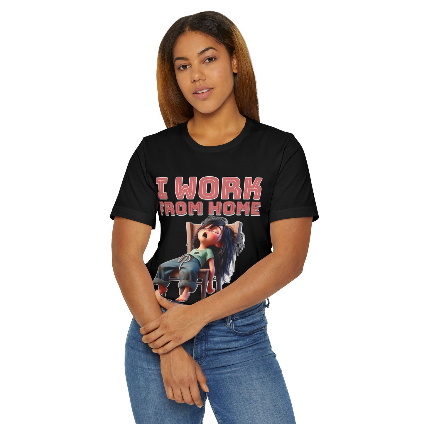 Work From Home Unisex T-Shirt, Funny Remote Work Tee, Home Office Apparel, Relaxed Fit Shirt, Gift for Telecommuters - Junhae Studio