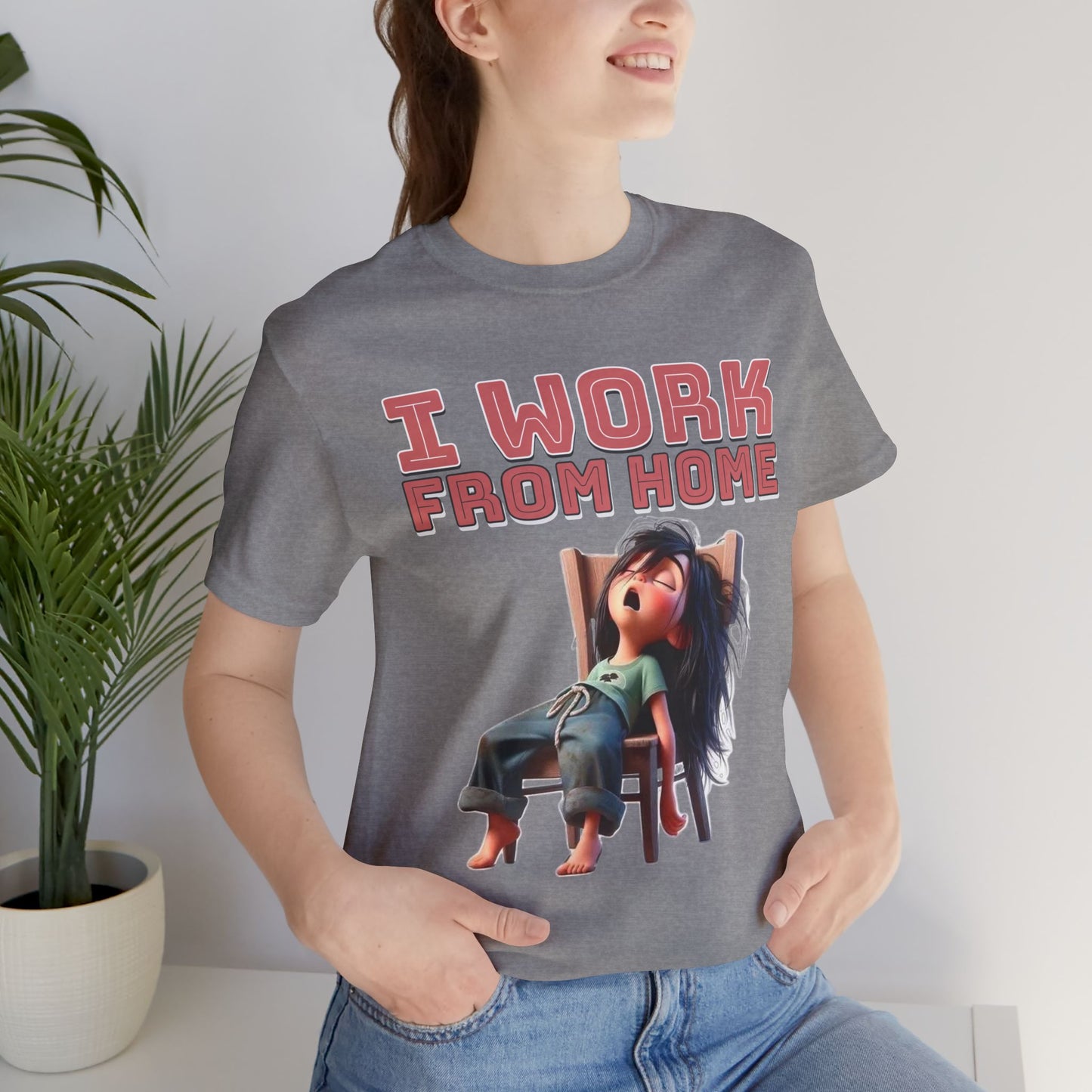 Work From Home Unisex T-Shirt, Funny Remote Work Tee, Home Office Apparel, Relaxed Fit Shirt, Gift for Telecommuters - Junhae Studio