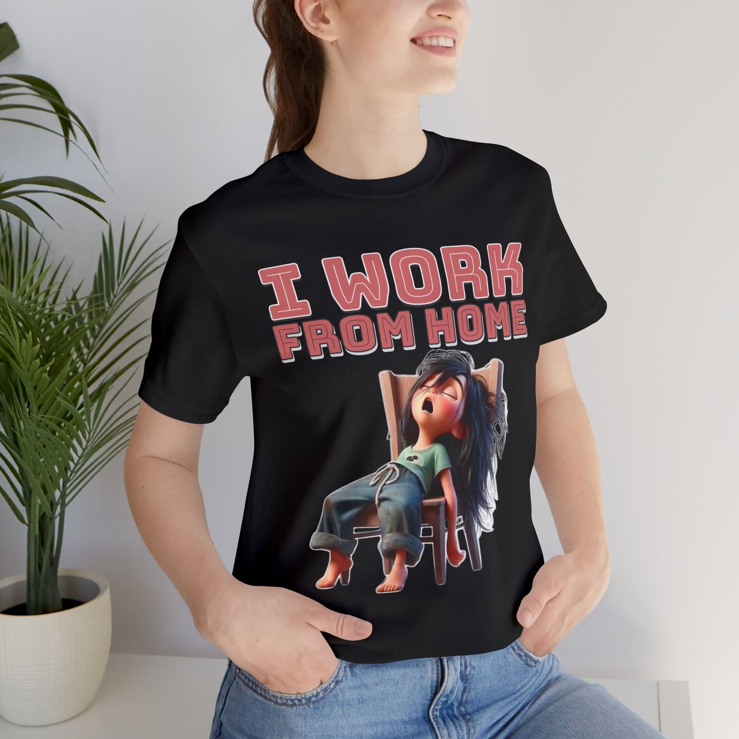 Work From Home Unisex T-Shirt, Funny Remote Work Tee, Home Office Apparel, Relaxed Fit Shirt, Gift for Telecommuters - Junhae Studio