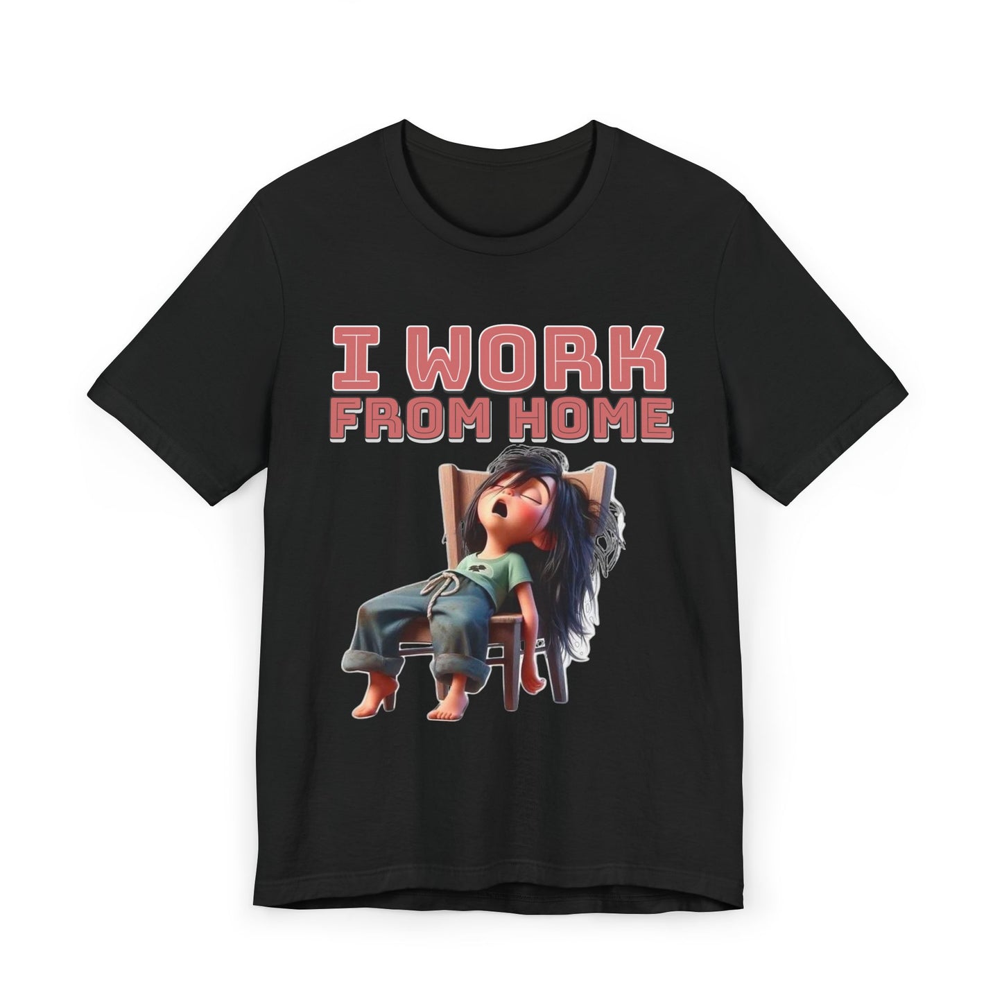 Work From Home Unisex T-Shirt, Funny Remote Work Tee, Home Office Apparel, Relaxed Fit Shirt, Gift for Telecommuters - Junhae Studio