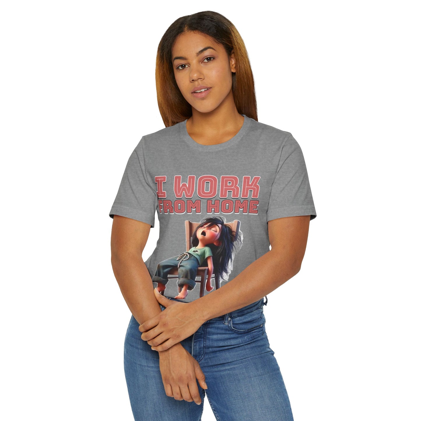 Work From Home Unisex T-Shirt, Funny Remote Work Tee, Home Office Apparel, Relaxed Fit Shirt, Gift for Telecommuters - Junhae Studio