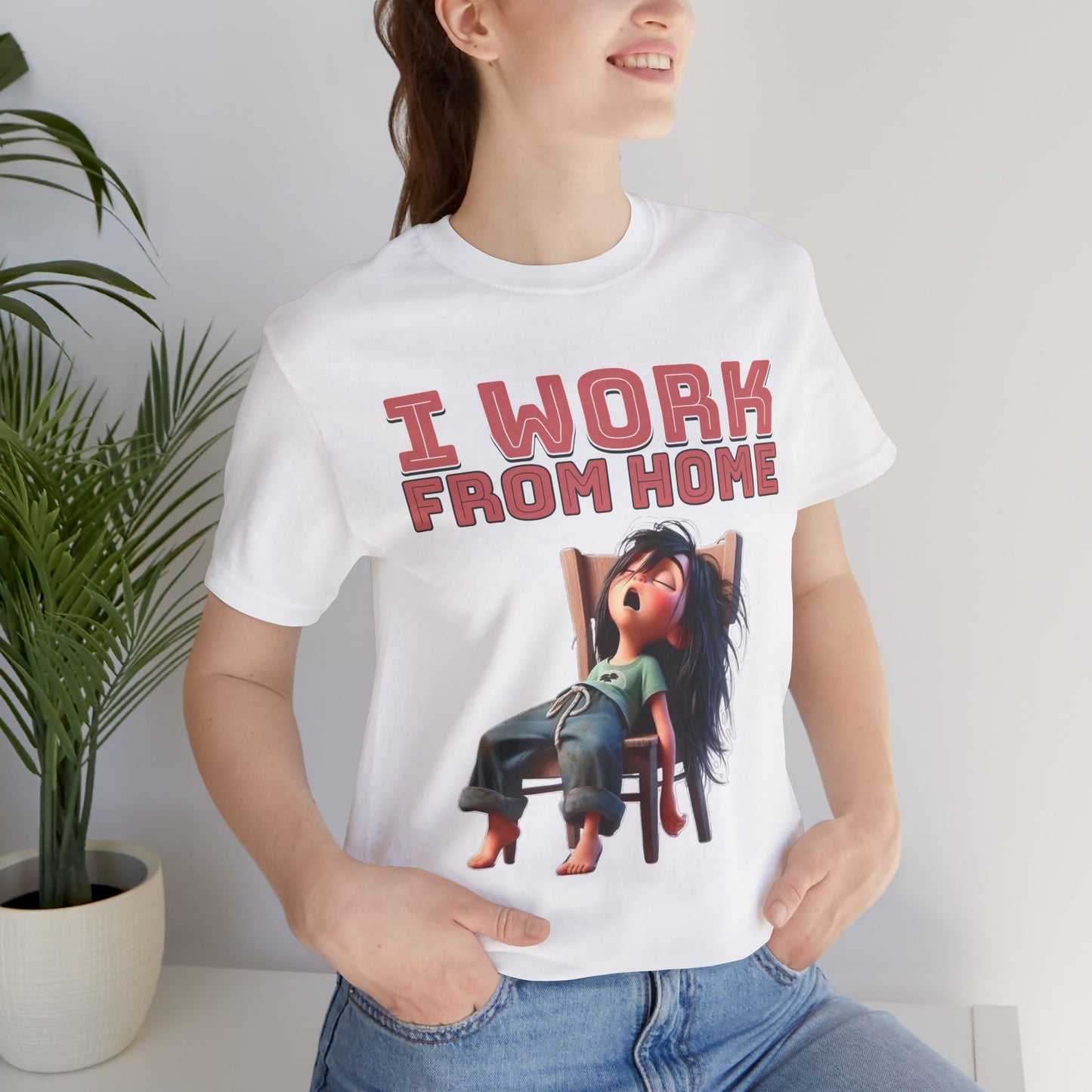 Work From Home Unisex T-Shirt, Funny Remote Work Tee, Home Office Apparel, Relaxed Fit Shirt, Gift for Telecommuters - Junhae Studio