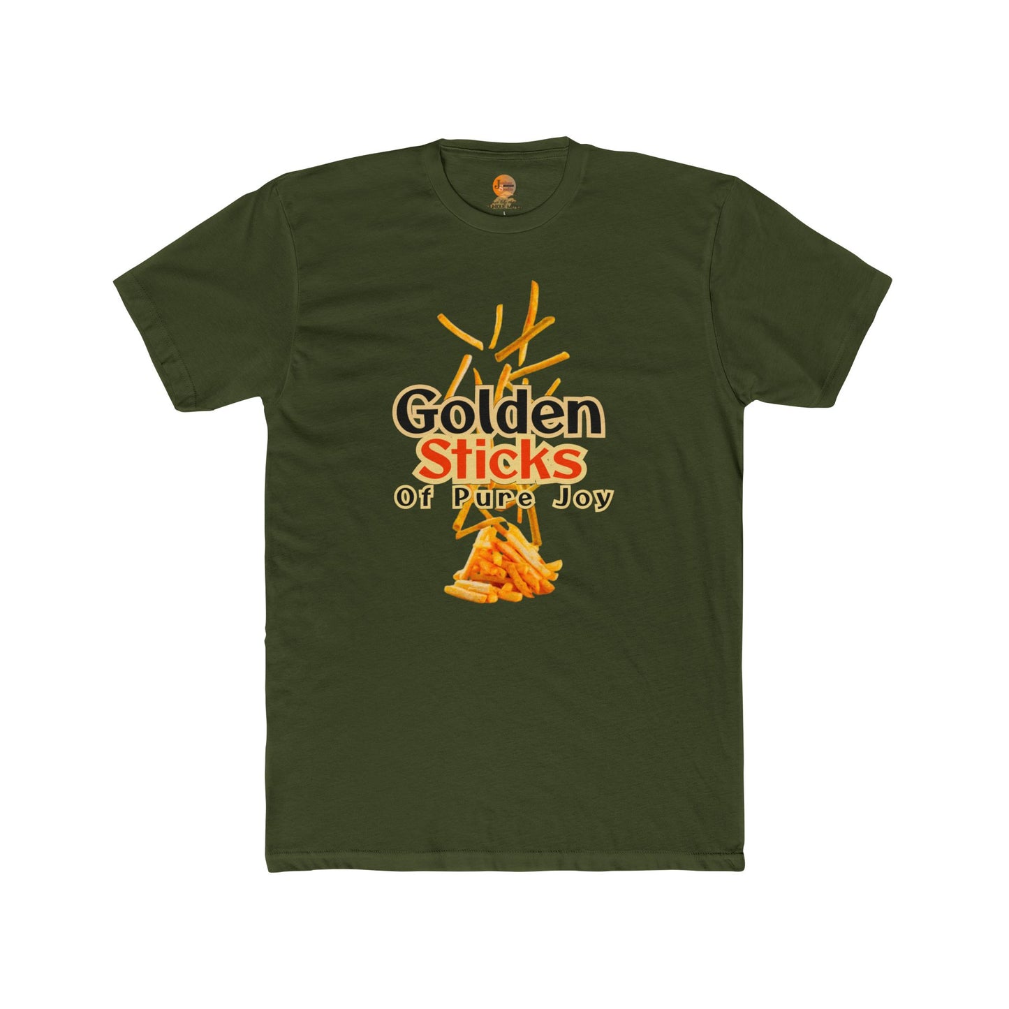 Golden Sticks Unisex Cotton Crew Tee, Fun T-Shirt, Casual Wear, Gift for Food Lovers, Summer Outing, Festival Clothing, Unique Design - Junhae Studio