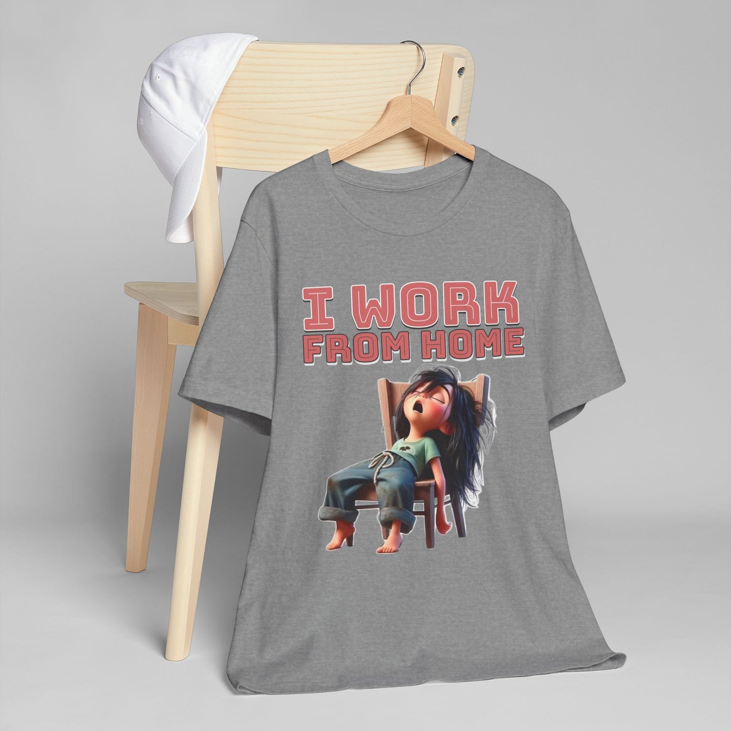 Work From Home Unisex T-Shirt, Funny Remote Work Tee, Home Office Apparel, Relaxed Fit Shirt, Gift for Telecommuters - Junhae Studio