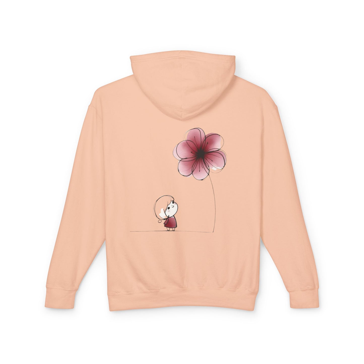“Where Silence Listens, Ideas Bloom” Unisex Lightweight Hooded Sweatshirt - Junhae Studio