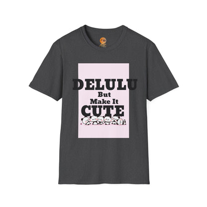 Delulu But Make It Cute – Kawaii Panda Unisex T-Shirt | Soft Aesthetic Fun Tee - Junhae Studio