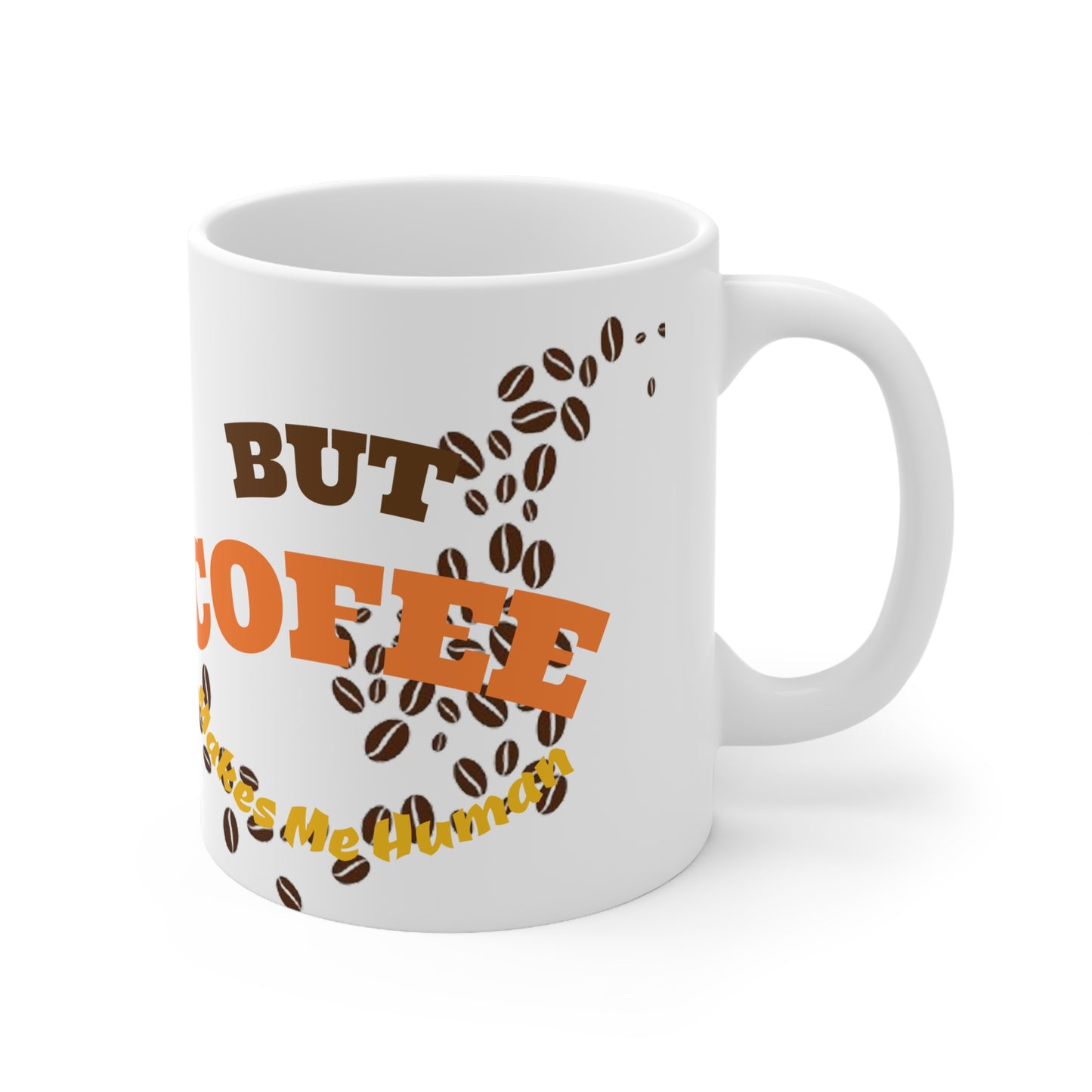 Funny Coffee Mug, AI May Think But Coffee Helps My Brain, Gift for Coffee Lovers, Humor Mug for Office, Birthday Gift - Junhae Studio