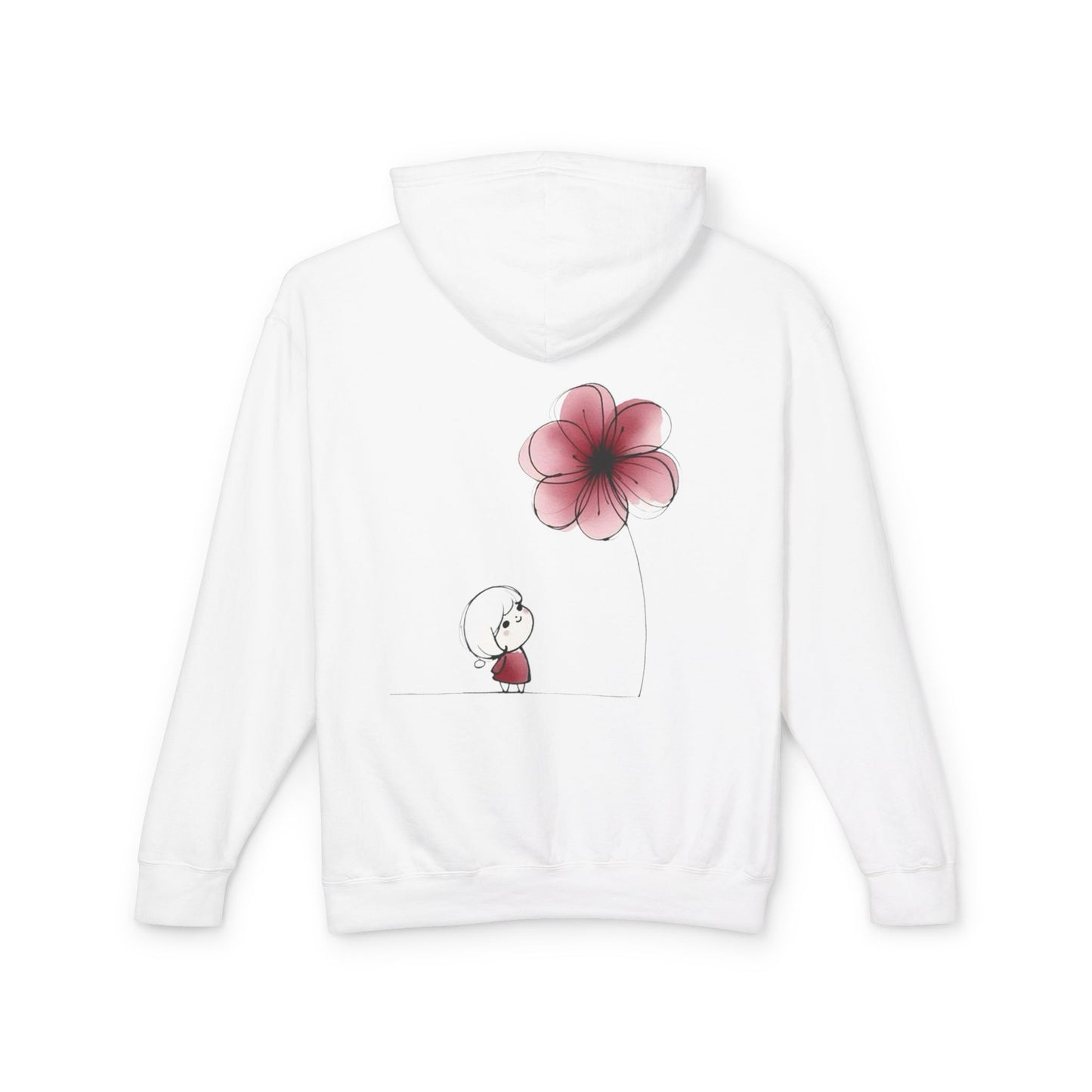“Where Silence Listens, Ideas Bloom” Unisex Lightweight Hooded Sweatshirt - Junhae Studio