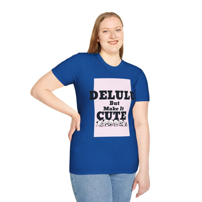 Delulu But Make It Cute – Kawaii Panda Unisex T-Shirt | Soft Aesthetic Fun Tee - Junhae Studio