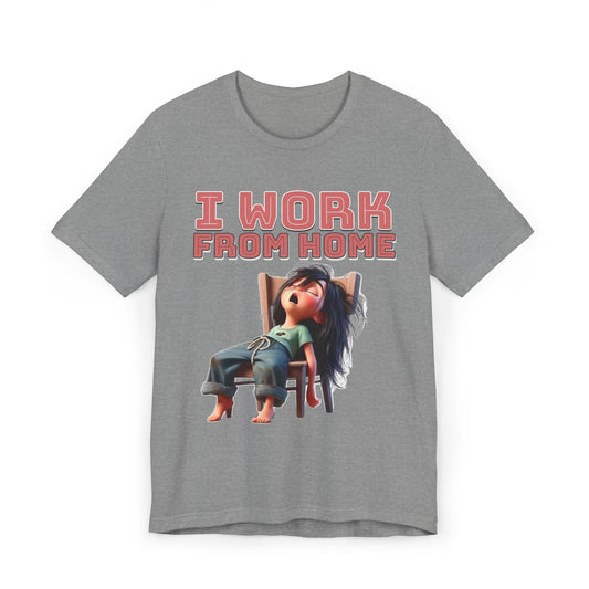 Work From Home Unisex T-Shirt, Funny Remote Work Tee, Home Office Apparel, Relaxed Fit Shirt, Gift for Telecommuters - Junhae Studio