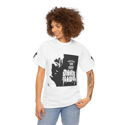 Dark Side Graphic Tee – Unisex Heavy Cotton Streetwear Shirt for Music Lovers & Trendsetters - Junhae Studio