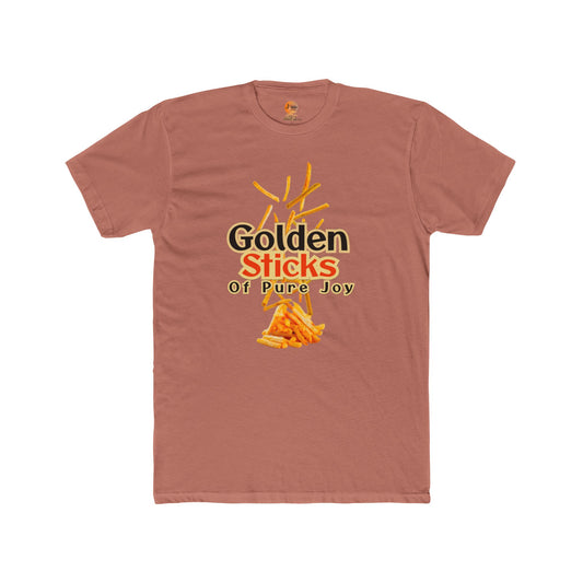 Golden Sticks Unisex Cotton Crew Tee, Fun T-Shirt, Casual Wear, Gift for Food Lovers, Summer Outing, Festival Clothing, Unique Design - Junhae Studio