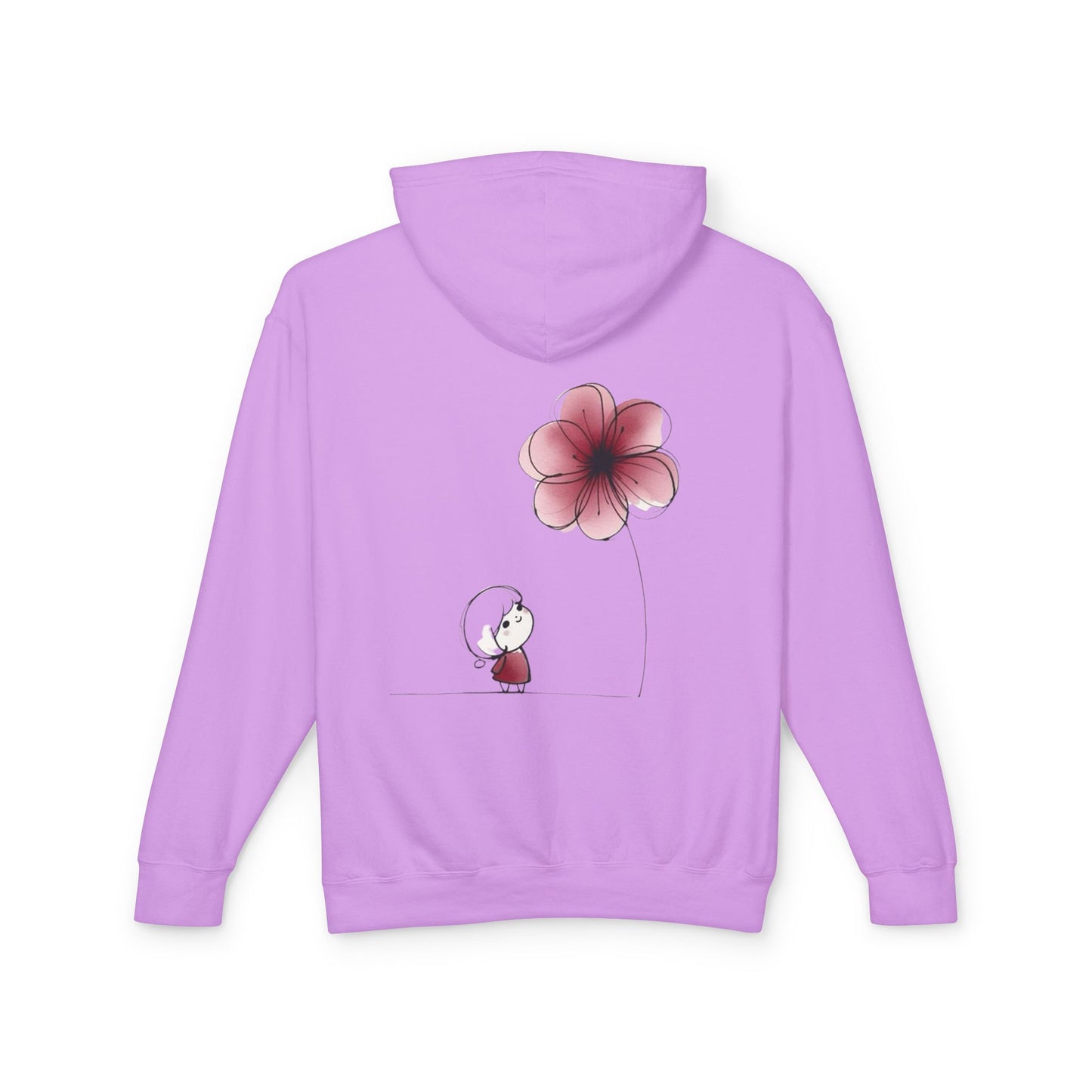 “Where Silence Listens, Ideas Bloom” Unisex Lightweight Hooded Sweatshirt - Junhae Studio