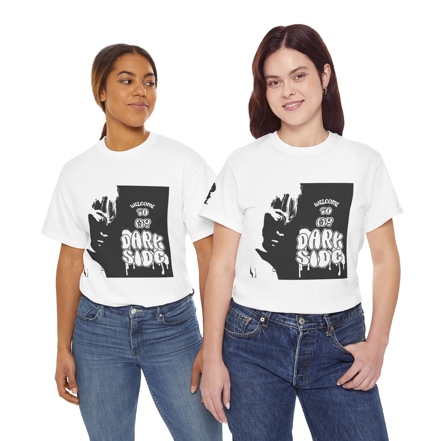 Dark Side Graphic Tee – Unisex Heavy Cotton Streetwear Shirt for Music Lovers & Trendsetters - Junhae Studio