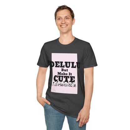 Delulu But Make It Cute – Kawaii Panda Unisex T-Shirt | Soft Aesthetic Fun Tee - Junhae Studio