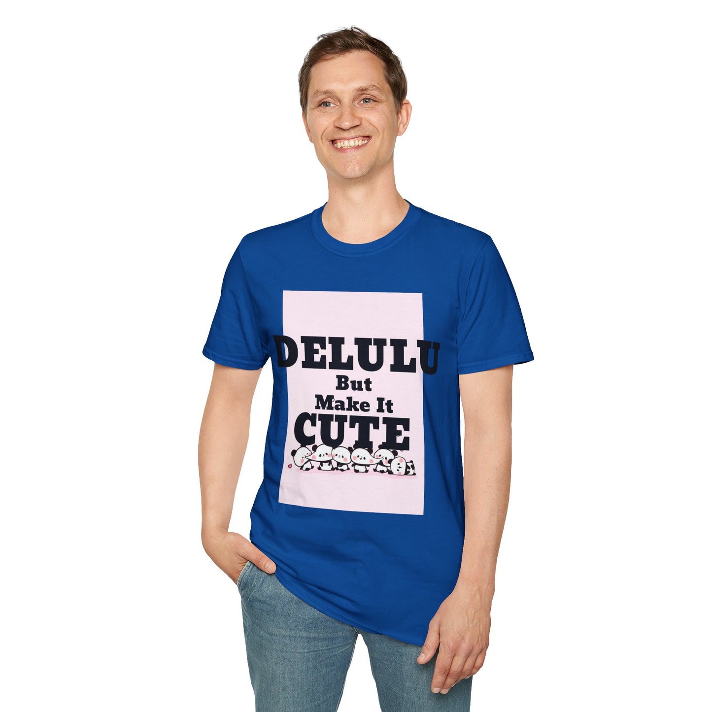 Delulu But Make It Cute – Kawaii Panda Unisex T-Shirt | Soft Aesthetic Fun Tee - Junhae Studio