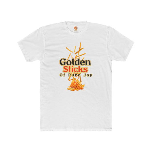 Golden Sticks Unisex Cotton Crew Tee, Fun T-Shirt, Casual Wear, Gift for Food Lovers, Summer Outing, Festival Clothing, Unique Design - Junhae Studio