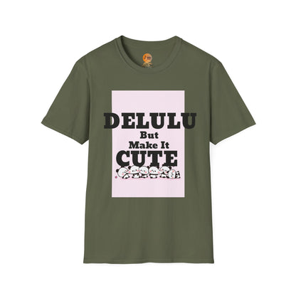 Delulu But Make It Cute – Kawaii Panda Unisex T-Shirt | Soft Aesthetic Fun Tee - Junhae Studio