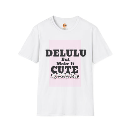 Delulu But Make It Cute – Kawaii Panda Unisex T-Shirt | Soft Aesthetic Fun Tee - Junhae Studio