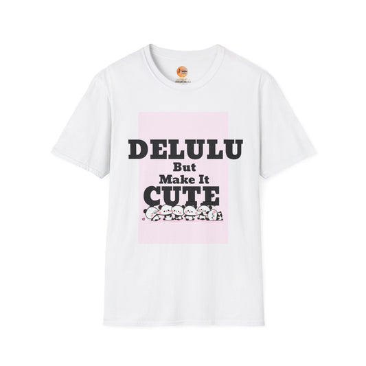 Delulu But Make It Cute – Kawaii Panda Unisex T-Shirt | Soft Aesthetic Fun Tee - Junhae Studio