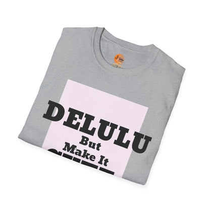 Delulu But Make It Cute – Kawaii Panda Unisex T-Shirt | Soft Aesthetic Fun Tee - Junhae Studio
