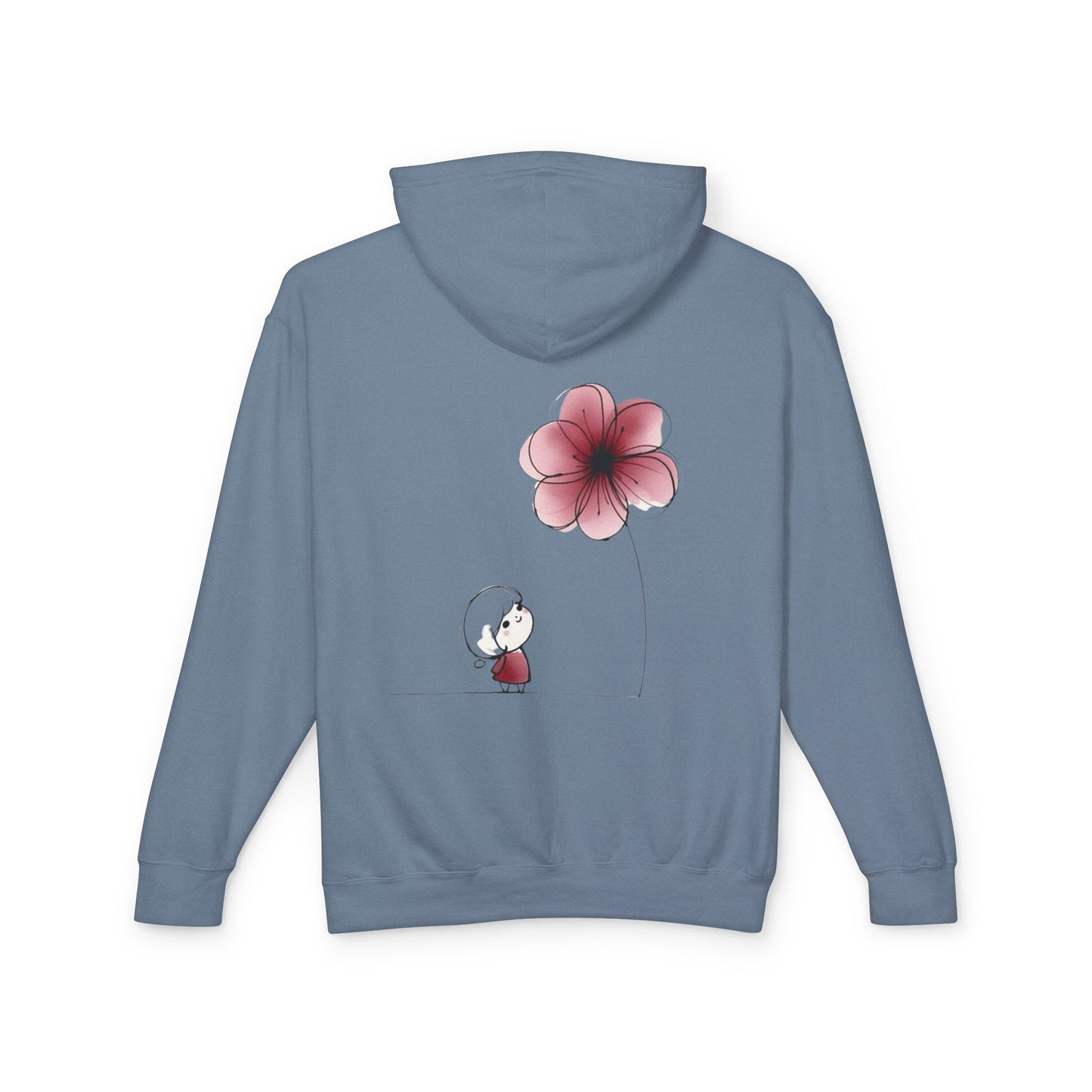 “Where Silence Listens, Ideas Bloom” Unisex Lightweight Hooded Sweatshirt - Junhae Studio