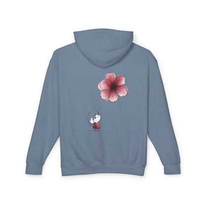 “Where Silence Listens, Ideas Bloom” Unisex Lightweight Hooded Sweatshirt - Junhae Studio