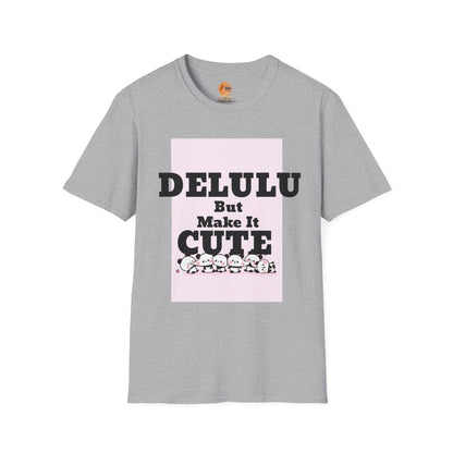 Delulu But Make It Cute – Kawaii Panda Unisex T-Shirt | Soft Aesthetic Fun Tee - Junhae Studio