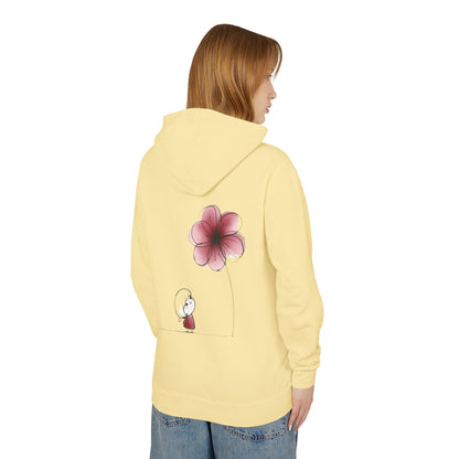 “Where Silence Listens, Ideas Bloom” Unisex Lightweight Hooded Sweatshirt - Junhae Studio
