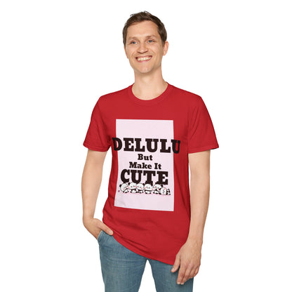 Delulu But Make It Cute – Kawaii Panda Unisex T-Shirt | Soft Aesthetic Fun Tee - Junhae Studio