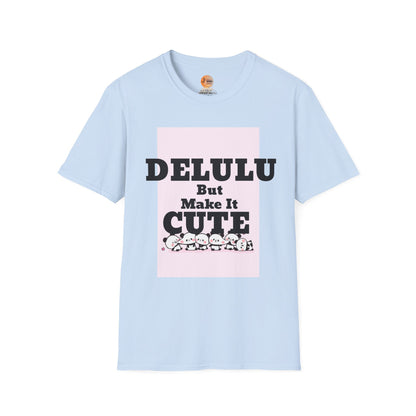 Delulu But Make It Cute – Kawaii Panda Unisex T-Shirt | Soft Aesthetic Fun Tee - Junhae Studio