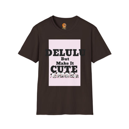 Delulu But Make It Cute – Kawaii Panda Unisex T-Shirt | Soft Aesthetic Fun Tee - Junhae Studio