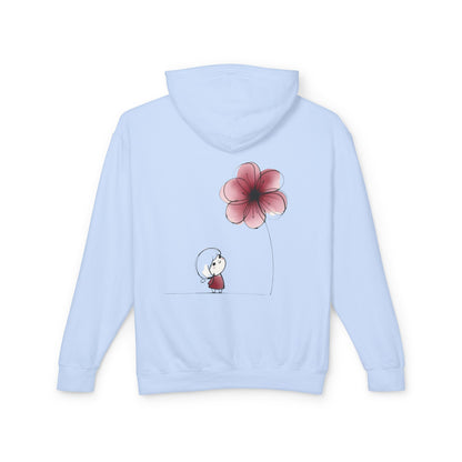 “Where Silence Listens, Ideas Bloom” Unisex Lightweight Hooded Sweatshirt - Junhae Studio